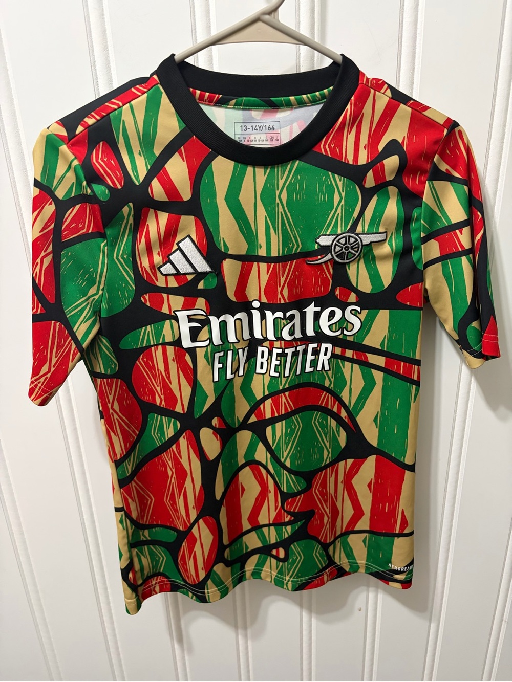 Adidas Arsenal Pre-Match Jersey Youth L 13-14Y 2024-25 Labrum London Authentic